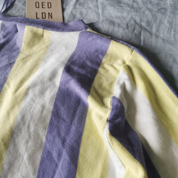 QED London cardigan in bold striped - Picture 7 of 10